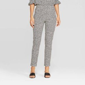 Animal Print High Rise Ankle Length Skinny Pants